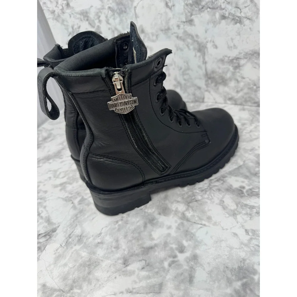 Harley Davidson Y2K ☠️Leather‎ Boots Mens 8.5 Womens 10 Biker Grunge Punk Moto